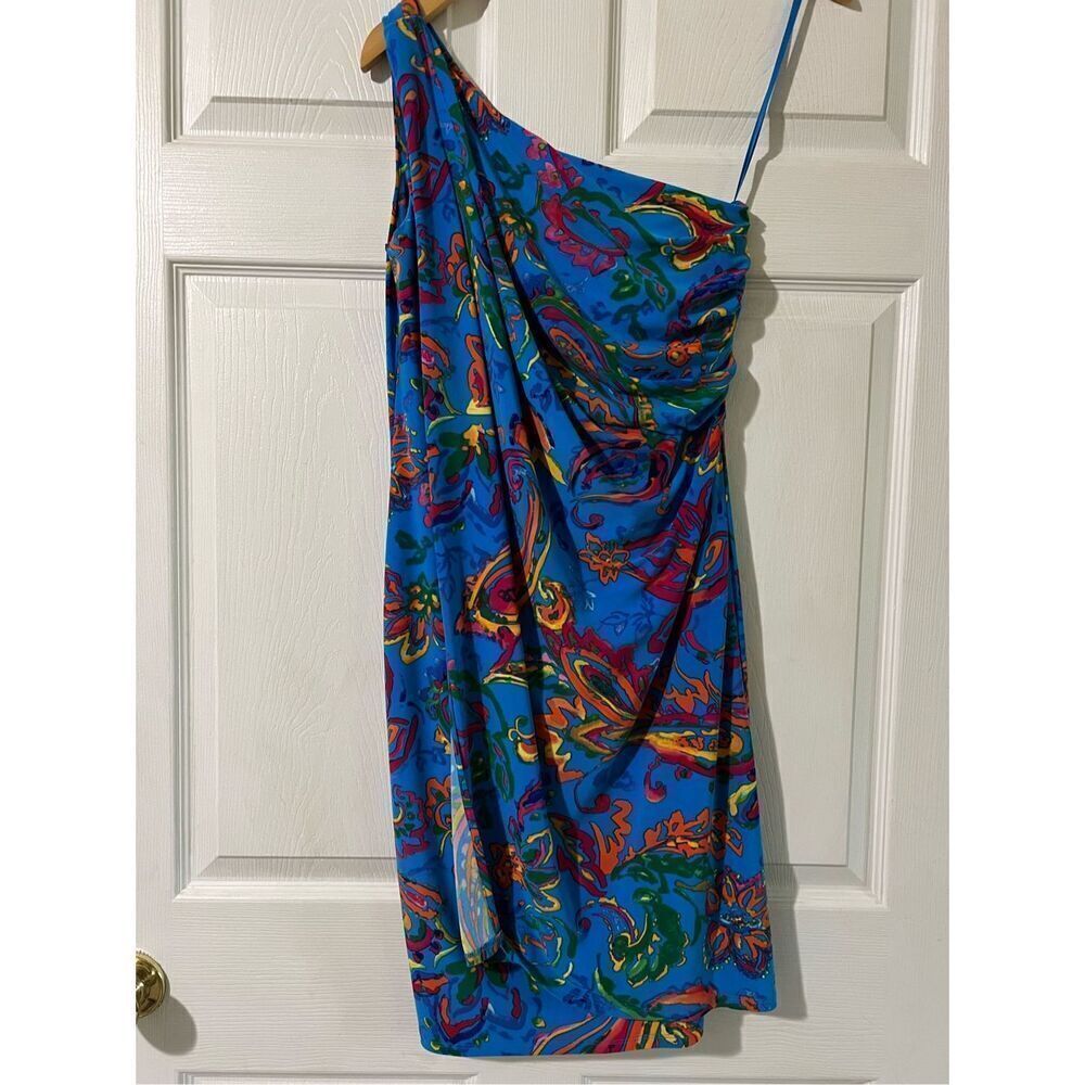 Stunning Ralph Lauren Paisley one armed wrap dress